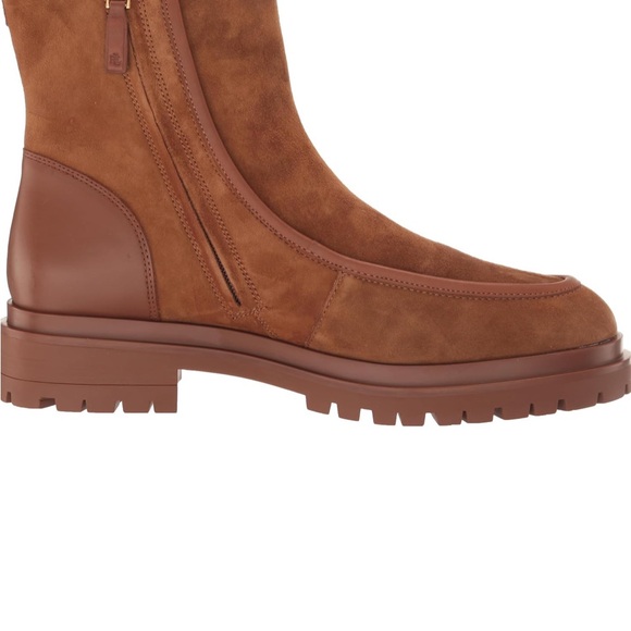 Chic Ralph Lauren Brown Suede Ankle Boots - Picture 2 of 6